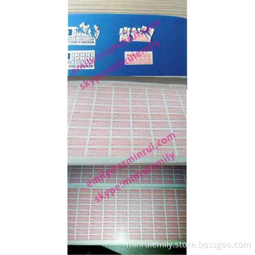 Custom Round&amp;rectangle Warranty Seal Stickers,warranty Sticker Destructible,custom Warranty Sticker Printing 